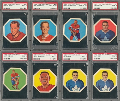 1961 and 1963 York Peanut Butter Hockey PSA-Graded Collection (30 Different) Including Hall of Famers 